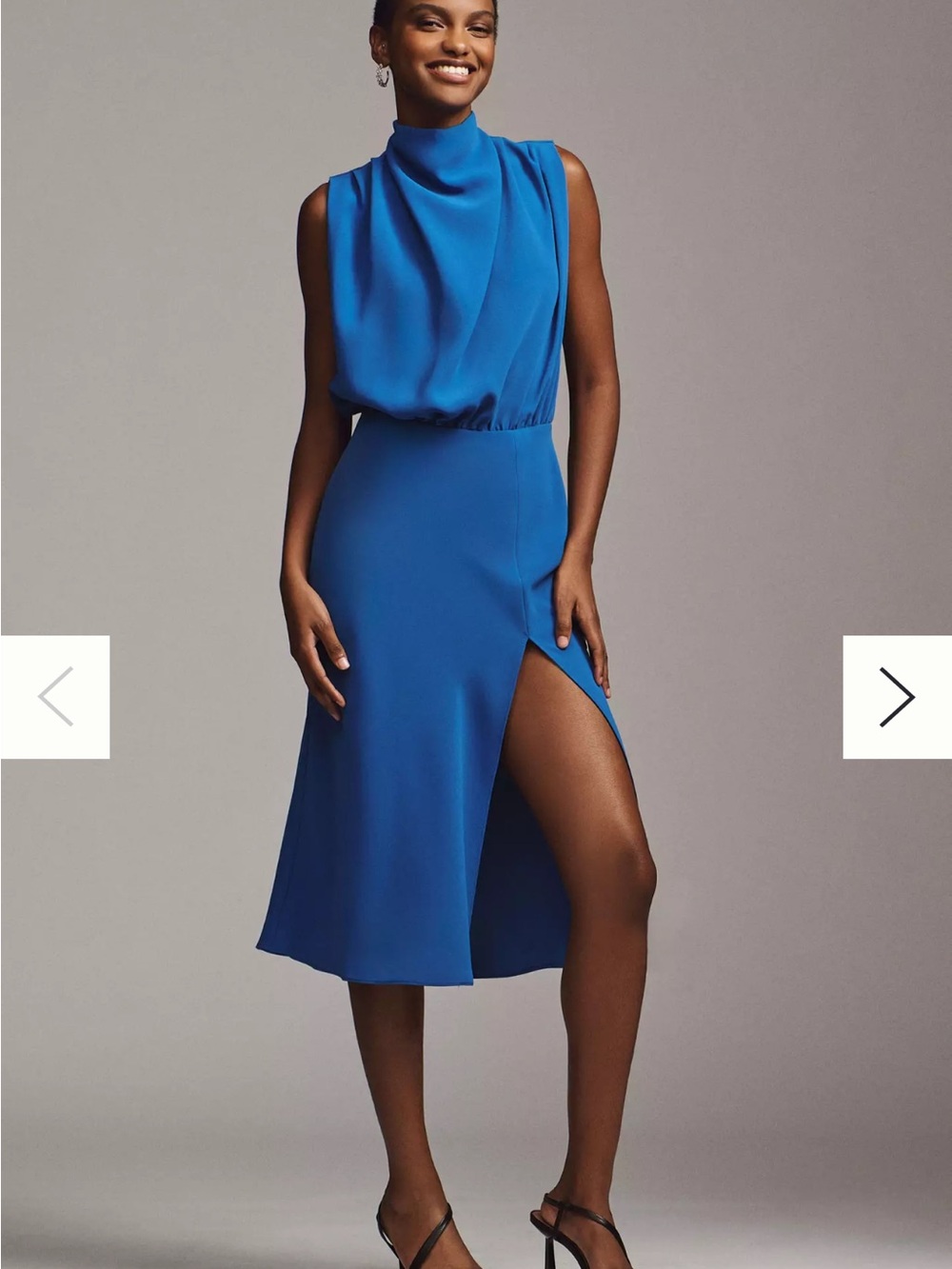 Amanda Uprichard Mock Neck Midi Dress
